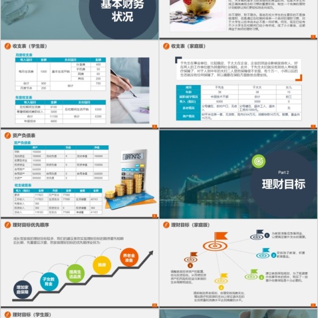 金融互联网PPT 金融理财PPT 保险 理财 银行 证券 