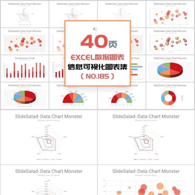 40页EXCEL数据图表新可视化图表集