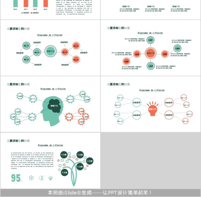 2020思维导图SWOT数据图PPT素材