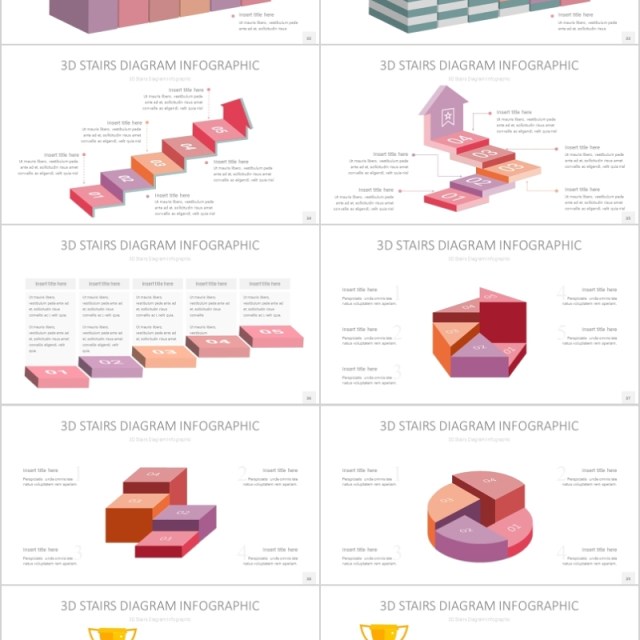 40页3D小人漏斗图梯图新可视化图表集