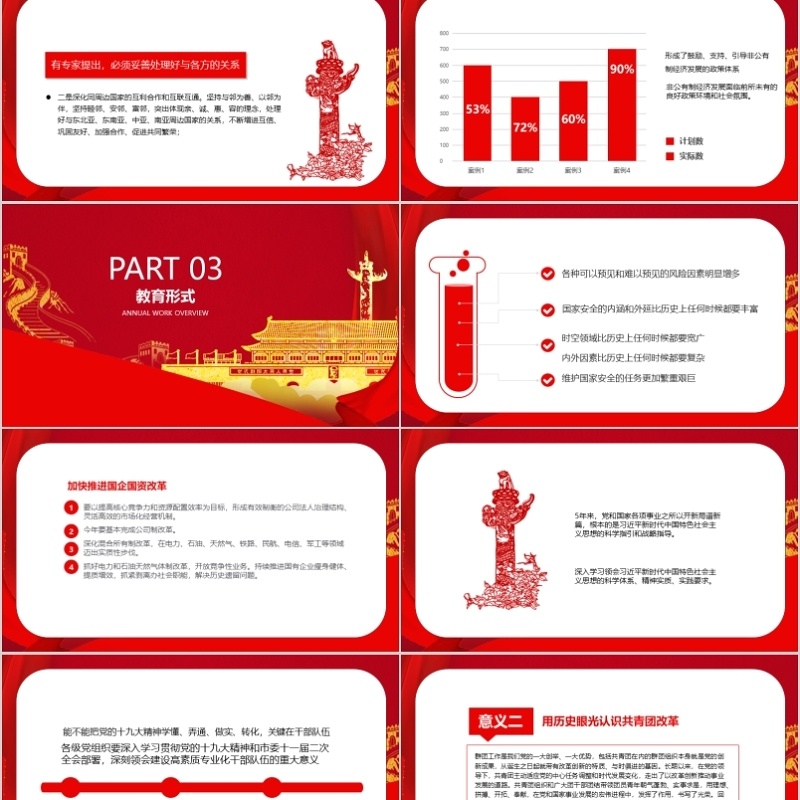 2020红色党建教育ppt模板
