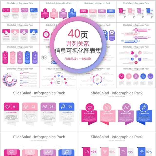 40页并列关系信息可视化图表集