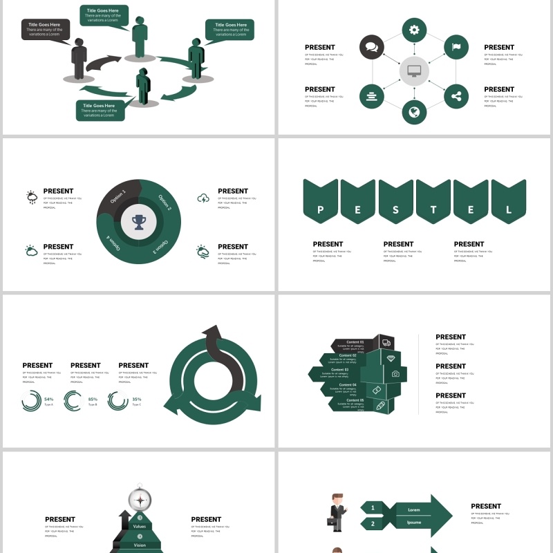 40页微粒体可视化信息图标集
