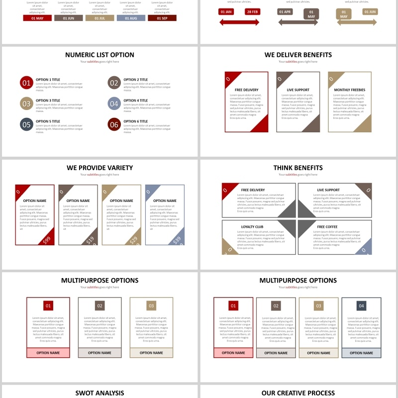 30页并列关系商务ppt图表