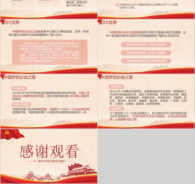 党的光辉历程七一建党节党史党课系列模板 党的光辉历程七一建党节党史党课系列模板