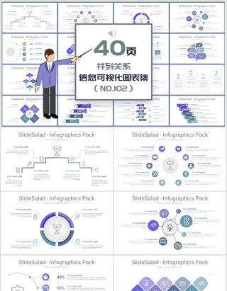 40页并列关系信息可视化图表集02精选