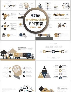 30页大气精致设计商务ppt图表