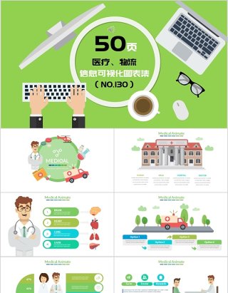 50页医疗物流信息可视化图表集