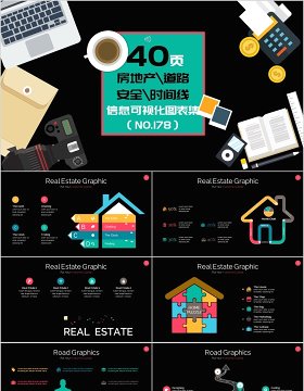 40页房地产道路安全时间线新可视化图表集