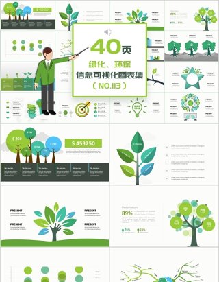 40页绿化环保新可视化图表集精选