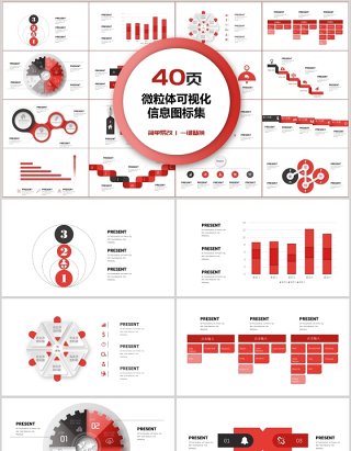 40页微粒体可视化信息图标集