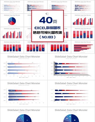 40页excel数据图表信息可视化图表集