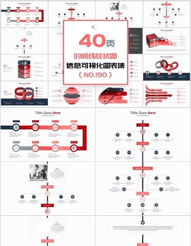 40页时间线柱状图信息可视化图表集