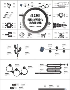 40页微粒体可视化信息图标集