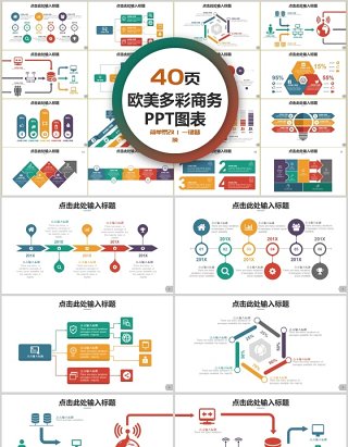 欧美多彩可视化商务PPT图表合集