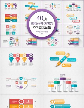 40页微粒体并列信息ppt图表合集