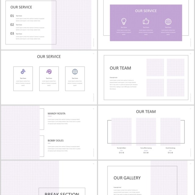 简洁公司项目介绍PPT模板图文排版版式设计Linea Powerpoint Template