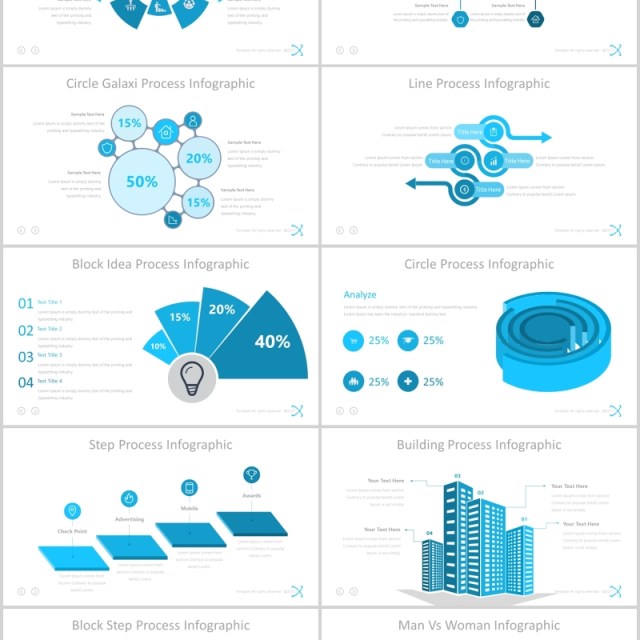 商务精英可视化图表图文排版PPT模板Galaxi Powerpoint Template