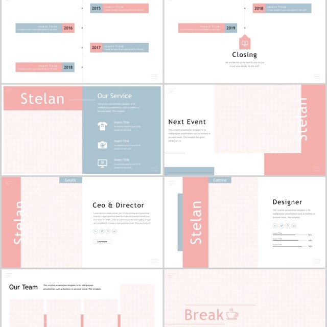 时尚工作通用PPT模板版式设计Stelan Powerpoint Template 时尚工作通用PPT模板版式设计Stelan Powerpoint Template