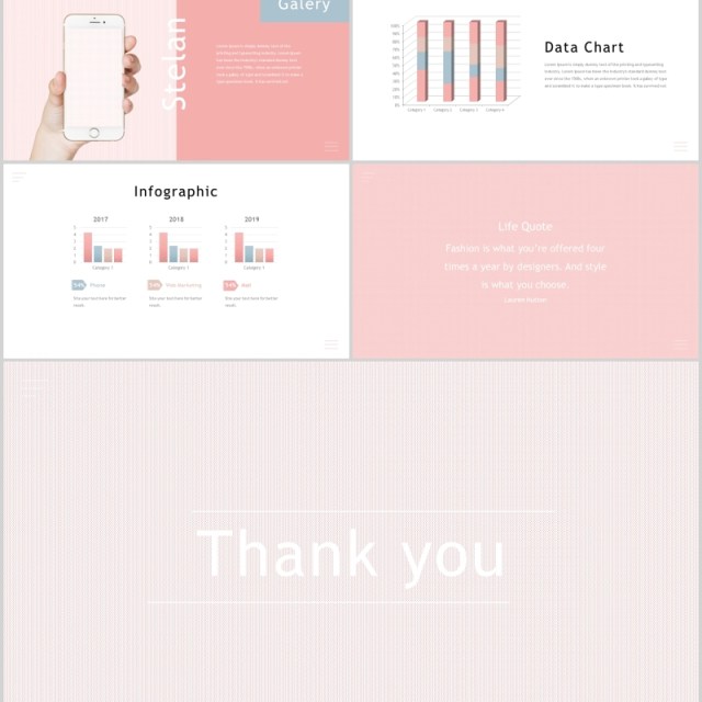 时尚工作通用PPT模板版式设计Stelan Powerpoint Template