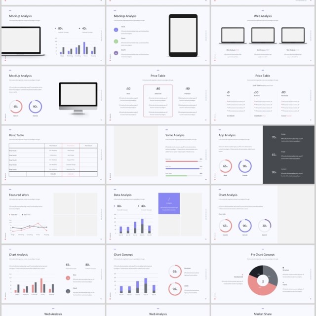 多用途彩色商务简介PPT演示模板KEY模板Donne Template (Powerpoint)