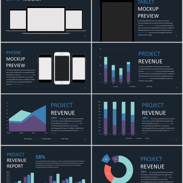 可视化信息图表PPT版式模板CLEAN Powerpoint Presentation Template