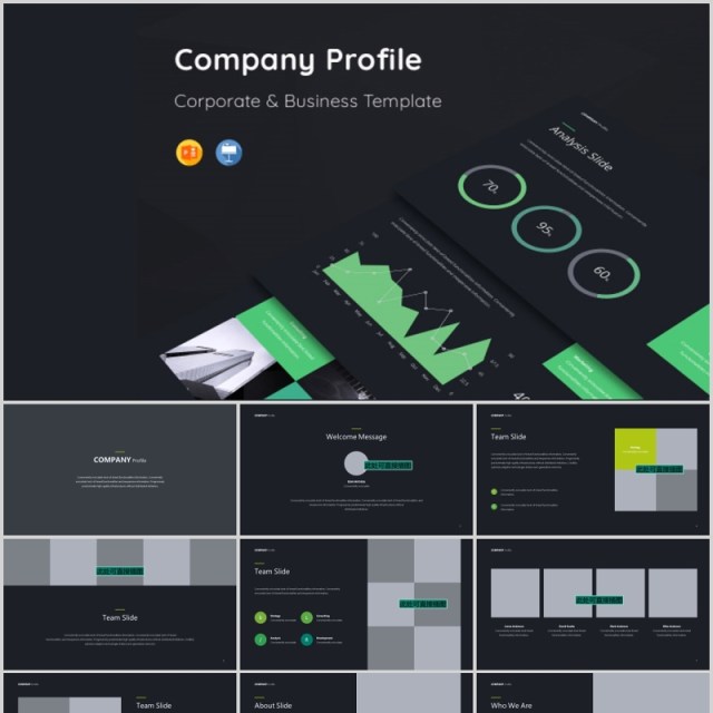 红黄蓝绿四个公司简介PPT模板KEY模板COMPANY Profile GREEN 红黄蓝绿四个公司简介PPT模板KEY模板COMPANY Profile GREEN