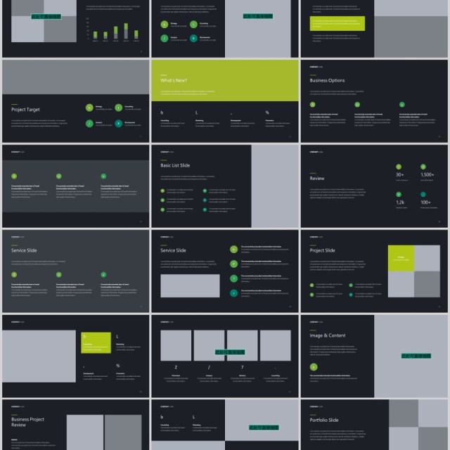 红黄蓝绿四个公司简介PPT模板KEY模板COMPANY Profile GREEN