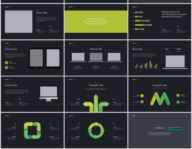 红黄蓝绿四个公司简介PPT模板KEY模板COMPANY Profile GREEN