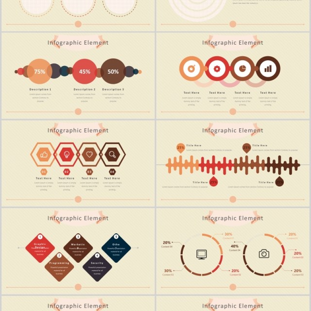 复古创意图形可视化图表PPT模板版式设计VINTAGE Powerpoint Template 复古创意图形可视化图表PPT模板版式设计VINTAGE Powerpoint Template
