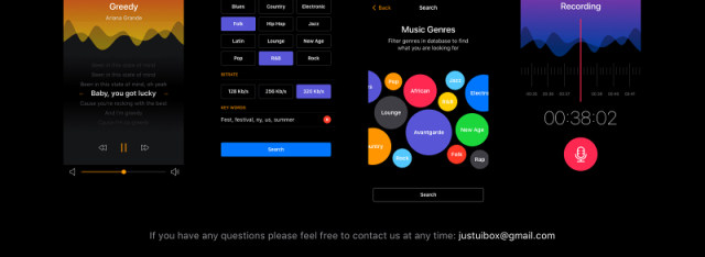 音乐移动用户界面工具包Musical Mobile UI Kit 音乐移动用户界面工具包Musical Mobile UI Kit