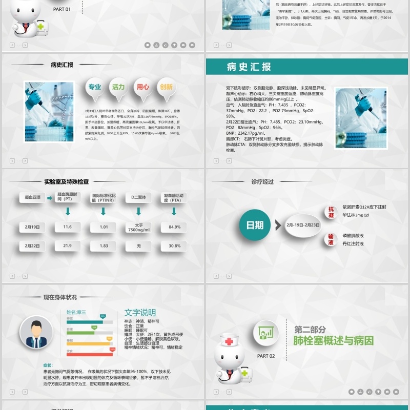 肺栓塞病人护理心内科护理查房培训PPT模板