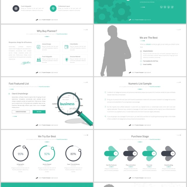 商务信息图表PPT素材模板Business Powerpoint template