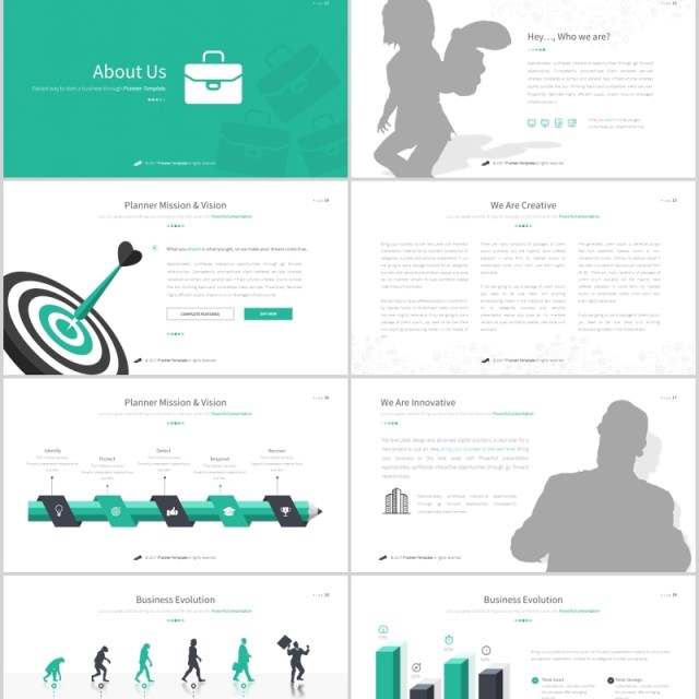 商务信息图表PPT素材模板Business Powerpoint template