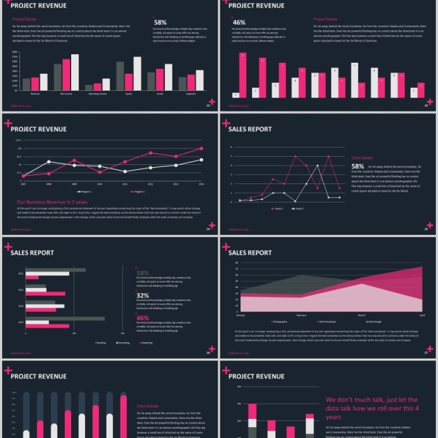 商务数据分析世界地图PPT信息图表素材图文排版PLUS - Powerpoint Presentation Template