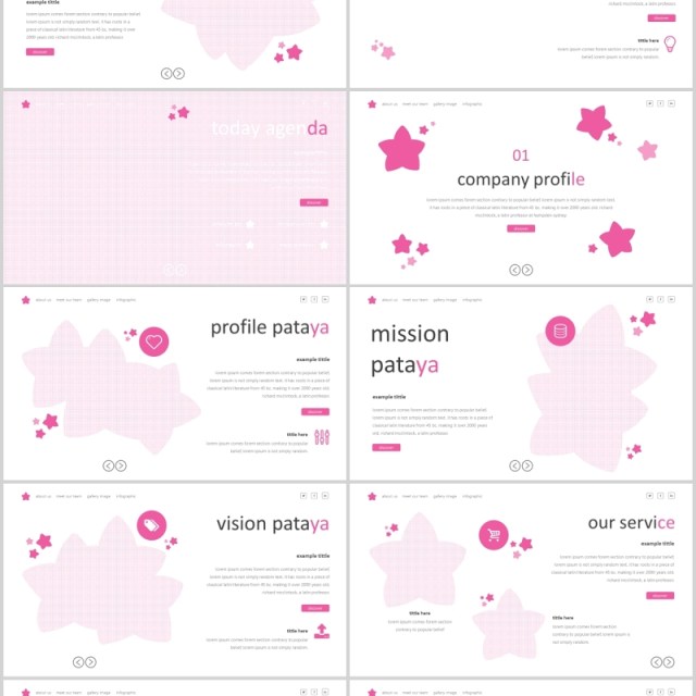 粉色可爱PPT模板版式通用Pataya Powerpoint Template 粉色可爱PPT模板版式通用Pataya Powerpoint Template