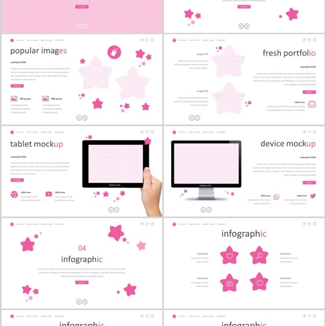 粉色可爱PPT模板版式通用Pataya Powerpoint Template 粉色可爱PPT模板版式通用Pataya Powerpoint Template