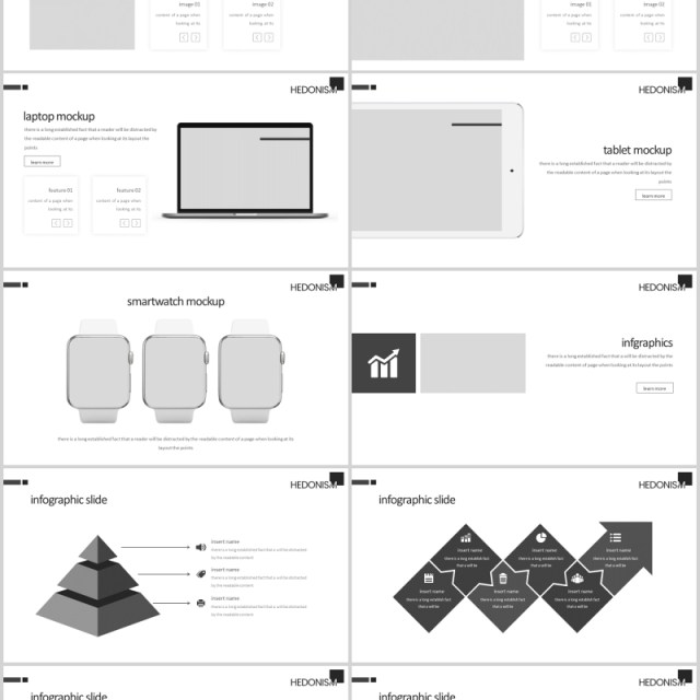 时尚高端大气工作计划总结汇报PPT模板版式素材图文排版Hedonism Powerpoint Template