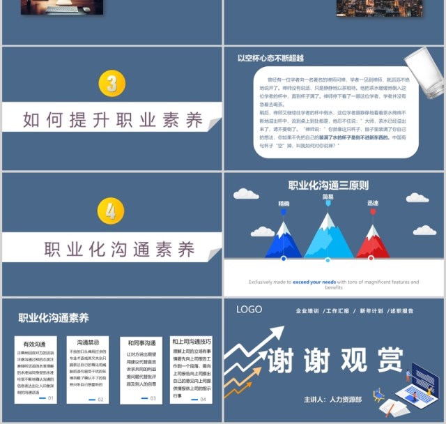企业职业化素养提升员工培训PPT模板 企业职业化素养提升员工培训PPT模板