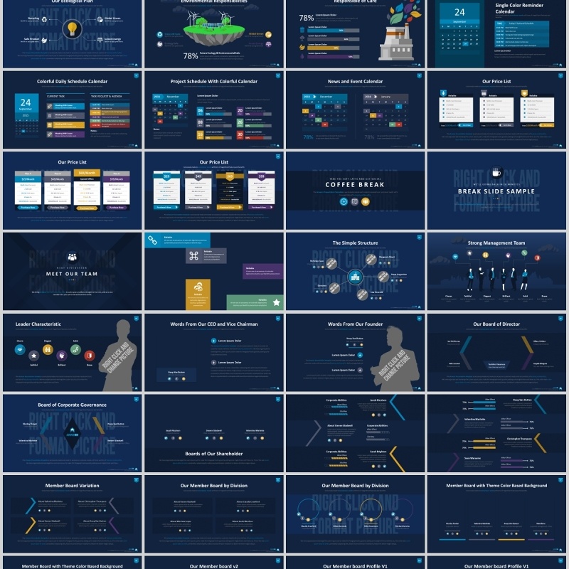 超实用多功能时间轴数据分析信息图表PPT商务模板Arwenn Multipurpose PowerPoint Template