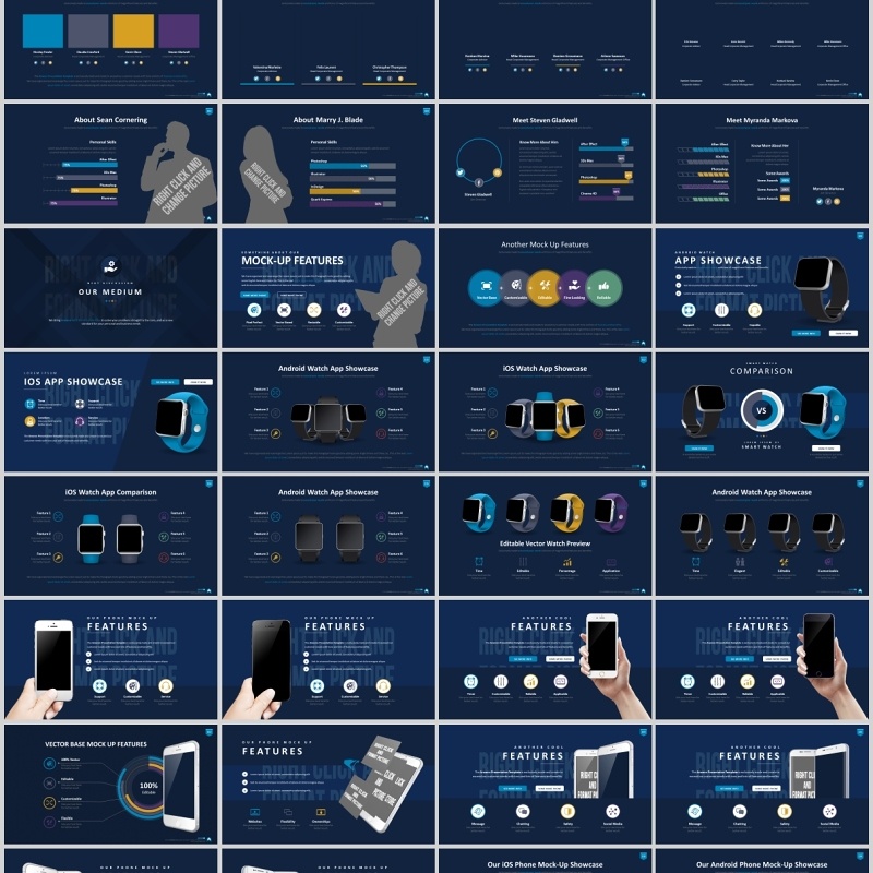 超实用多功能时间轴数据分析信息图表PPT商务模板Arwenn Multipurpose PowerPoint Template