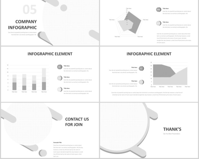 简洁创意图形占位符工作总结汇报PPT模板版式设计Arifirst Powerpoint Template