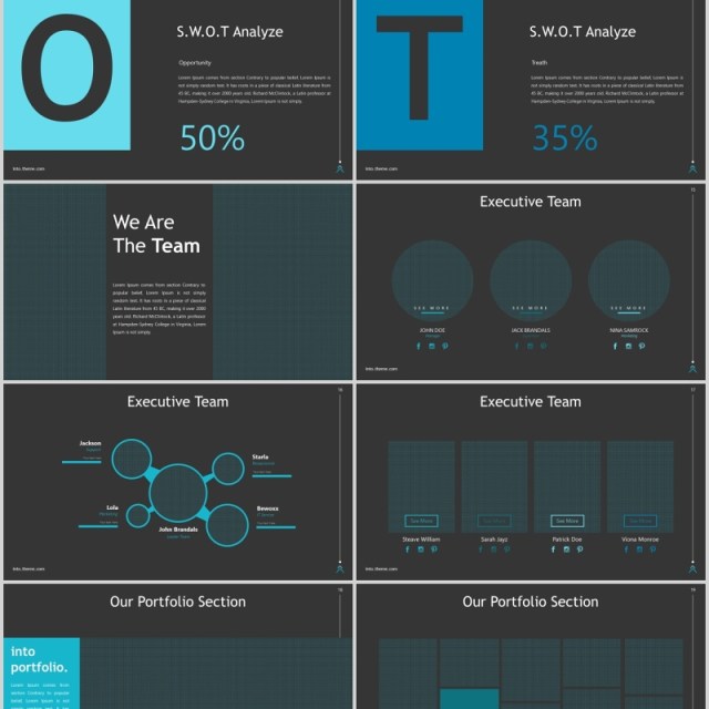 深色产品数据分析PPT商务版式模板Into Powerpoint Template