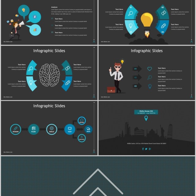 深色产品数据分析PPT商务版式模板Into Powerpoint Template