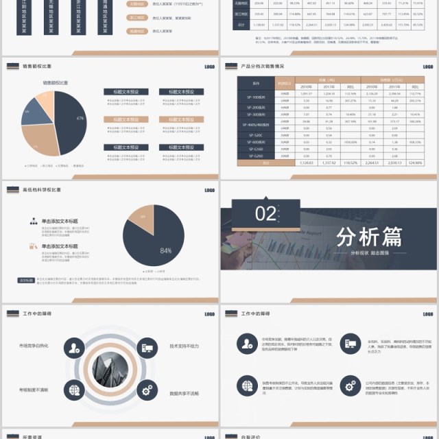 营销经理述职报告个人晋升汇报PPT模板