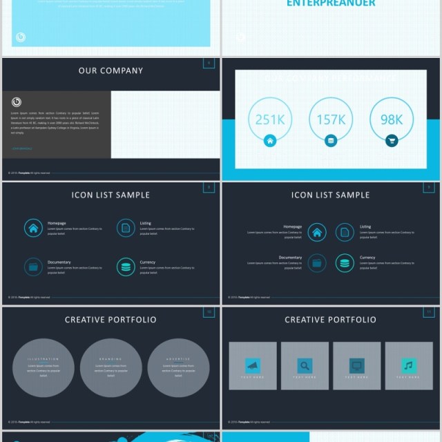 深色高端商务PPT图片版式排版模板Brix Powerpoint Template 深色高端商务PPT图片版式排版模板Brix Powerpoint Template