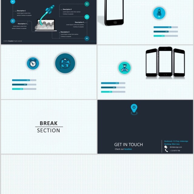 深色高端商务PPT图片版式排版模板Brix Powerpoint Template 深色高端商务PPT图片版式排版模板Brix Powerpoint Template