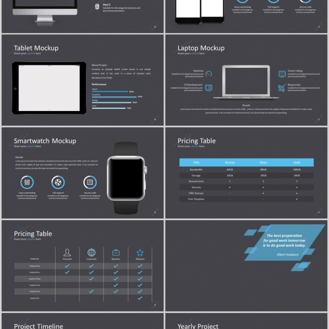 深色商务数据分析PPT模板可视化信息图表Starcraft Powerpoint Template