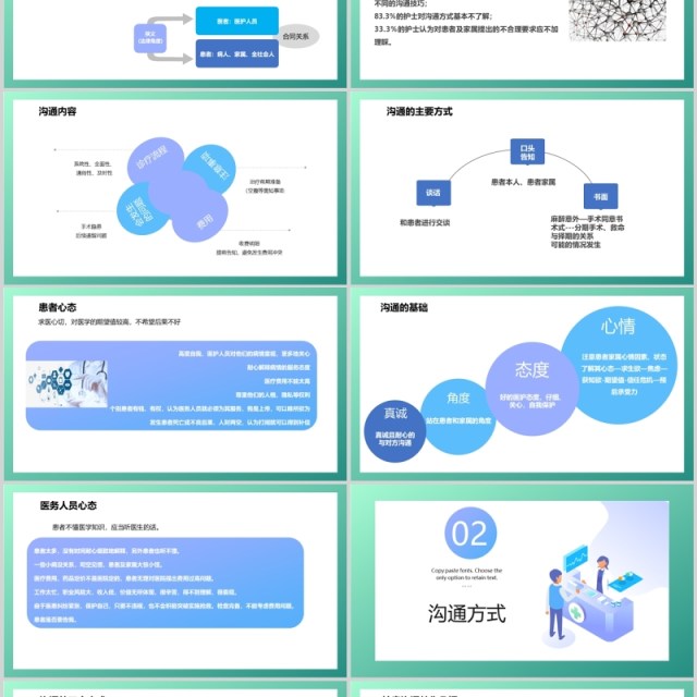 清新简约医院医患沟通PPT模板