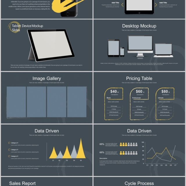 深色高端公司项目计划书时间轴信息图表PPT模板Numix Powerpoint Template